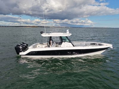 2026 Boston Whaler 360 Outrage — front three-quarter view