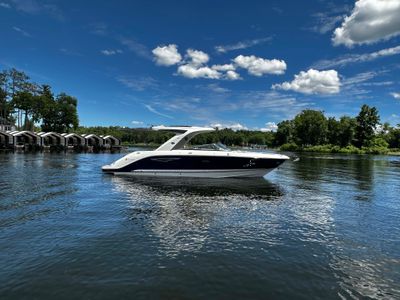 2026 Sea Ray SLX 310 — front three-quarter view