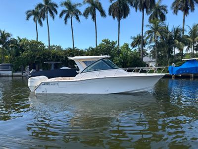 2026 Grady-White Express 340 — front three-quarter view
