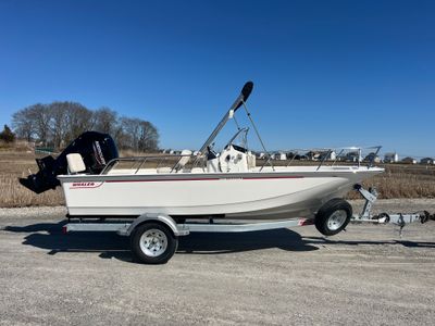 2026 Boston Whaler 170 Montauk — front three-quarter view