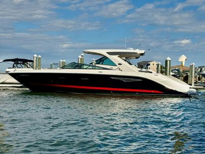 2021 Sea Ray SLX 310 — front three-quarter view