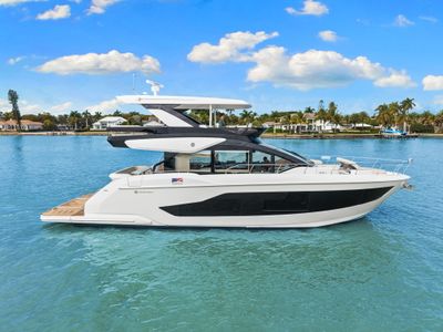 2026 Cruisers Yachts 57 FLY — front three-quarter view