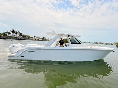 2026 Intrepid 35 PANACEA — front three-quarter view