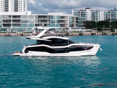 2024 Galeon 560 FLY — front three-quarter view