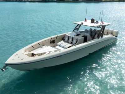 2019 Midnight Express 43 OPEN — front three-quarter view
