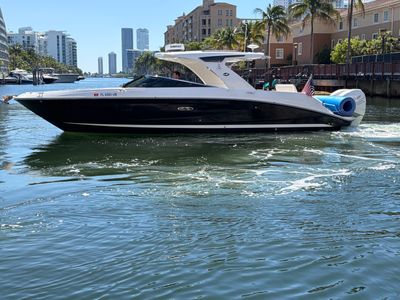 2023 Sea Ray 350 SLX OB — front three-quarter view