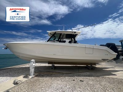 2023 Boston Whaler 380 Outrage — front three-quarter view