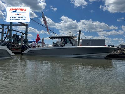 2024 Boston Whaler 330 Outrage — front three-quarter view