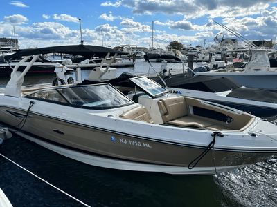 2019 Sea Ray 250 SLX — front three-quarter view