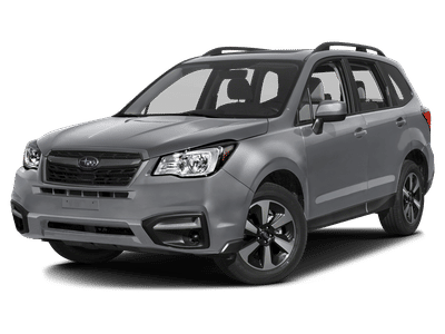 2018 Subaru Forester 2.5i Premium in Ice Silver Metallic — front three-quarter view