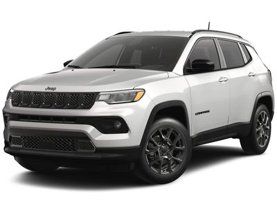 2026 Jeep Compass COMPASS LATITUDE ALTITUDE 4X4 in Bright White Clear-Coat Exterior Paint — front three-quarter view
