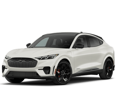 2026 Ford Mustang Mach-E GT in Star White Metallic Tri-Coat — front three-quarter view