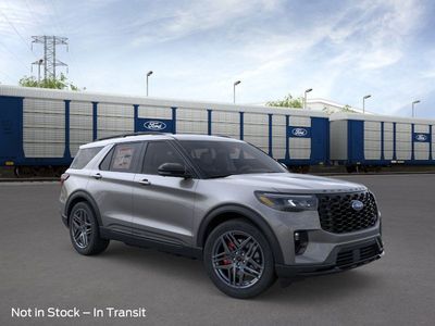 2026 Ford Explorer ST in Carbonized Gray Metallic — front three-quarter view