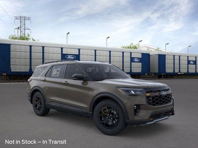 2026 Ford Explorer Tremor in Marsh Gray — front three-quarter view