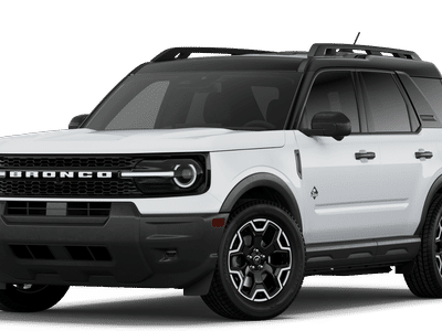 2026 Ford Bronco Sport Outer Banks in Oxford White — front three-quarter view