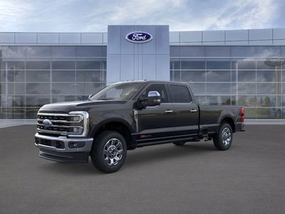 2026 Ford F-350 King Ranch in Agate Black — front three-quarter view