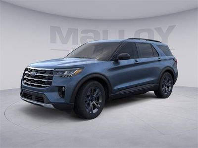 2026 Ford Explorer Active in Vapor Blue Metallic — front three-quarter view