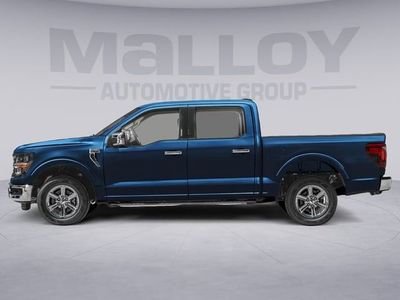 2026 Ford F-150 XLT in Blue Metallic — front three-quarter view