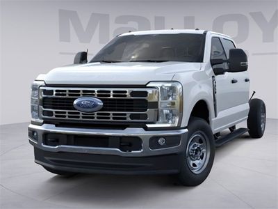 2026 Ford F-350 9FT Service Body XL in Oxford White — front three-quarter view
