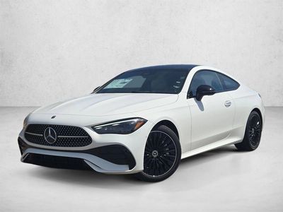 2026 Mercedes-Benz CLE 450 CLE 450 4MATIC &reg; Coupe in Polar White — front three-quarter view