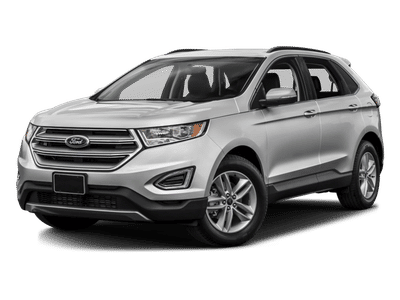 2016 Ford Edge SEL in Ingot Silver — front three-quarter view