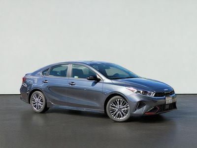 2023 Kia FORTE GT-LINE in Gravity Gray — front three-quarter view