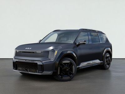 2026 Kia EV9 GT-LINE in Panthera Metal Matte — front three-quarter view