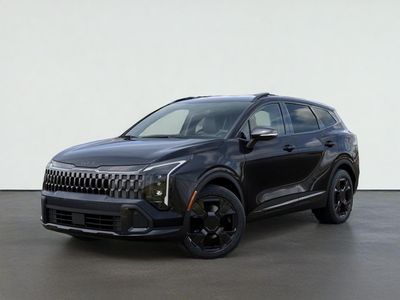 2026 Kia SPORTAGE X-LINE in Panthera Metal Gray — front three-quarter view