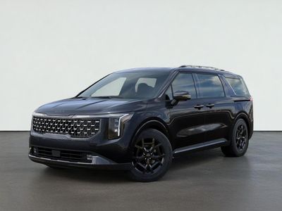 2026 Kia CARNIVAL HYBRID SX in Panthera Metal — front three-quarter view