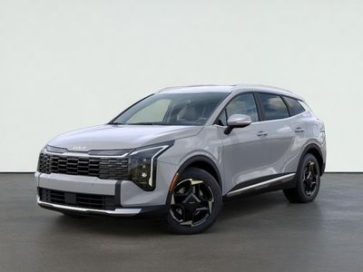 2026 Kia SPORTAGE HYBRID EX in Wolf Gray — front three-quarter view