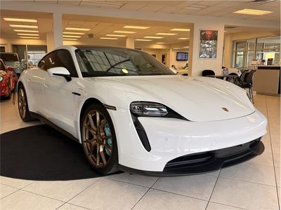 2023 Porsche Taycan — rear three-quarter view