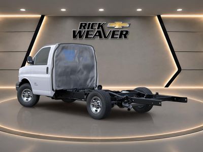 2026 Chevrolet Express Cutaway 3500 — rear three-quarter view