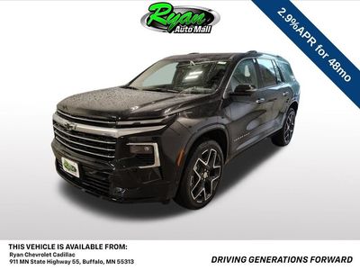 2026 Chevrolet Traverse High Country in Mosaic Black Metallic — front three-quarter view