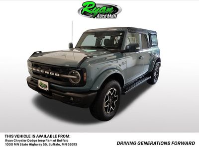 2021 Ford Bronco Outer Banks in Area 51 — front three-quarter view