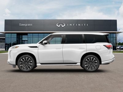 2027 INFINITI QX80 — rear three-quarter view