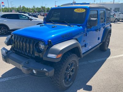 2022 Jeep Wrangler — rear three-quarter view