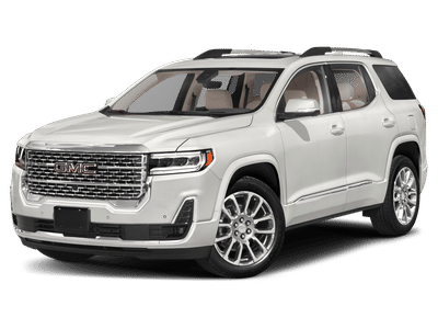 2023 GMC Acadia Denali in Sterling Metallic — front three-quarter view