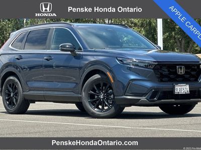 2024 Honda CR-V Hybrid Sport in Blue — front three-quarter view