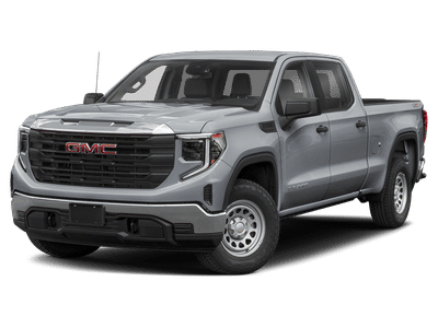 2024 GMC Sierra 1500 AT4 in Summit White — front three-quarter view