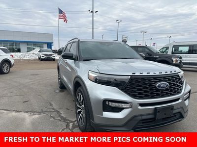 2022 Ford Explorer — rear three-quarter view