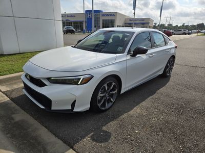 2026 Honda Civic Hatchback Hybrid — side profile view