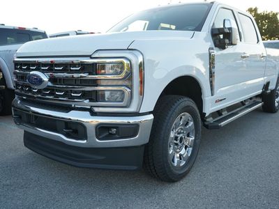 2026 Ford F-350SD Lariat in Oxford White — front three-quarter view