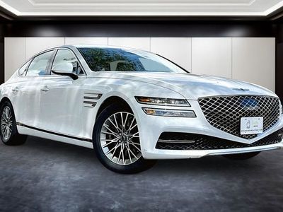 2023 Genesis G80 — rear three-quarter view