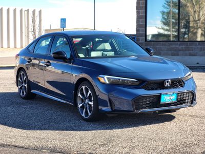 2026 Honda Civic Sedan Hybrid — rear three-quarter view