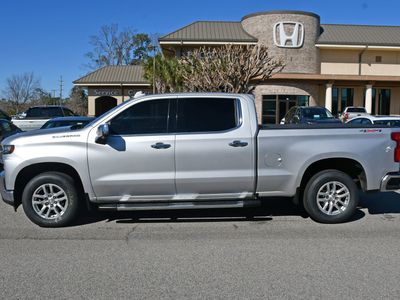 2019 Chevrolet Silverado 1500 LTZ in Silver — front three-quarter view