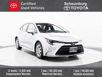 2023 Toyota Corolla LE in Silver — front three-quarter view