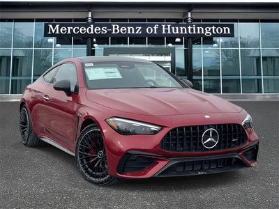 2026 Mercedes-Benz CLE 53 AMG in MANUFAKTUR Patagonia Red Metallic — front three-quarter view