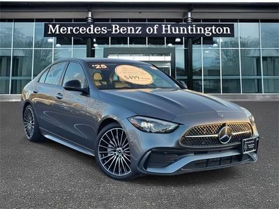 2025 Mercedes-Benz C-Class C 300 in Selenite Gray Metallic — front three-quarter view