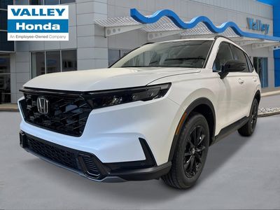 2026 Honda CR-V Hybrid Sport-L in Platinum White Pearl — front three-quarter view