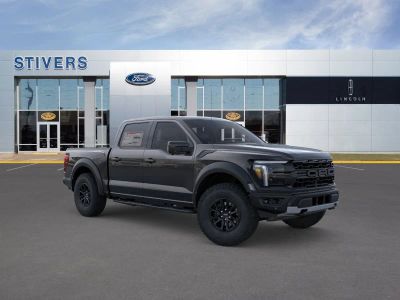 2026 Ford F-150 Raptor in Agate Black Metallic — front three-quarter view